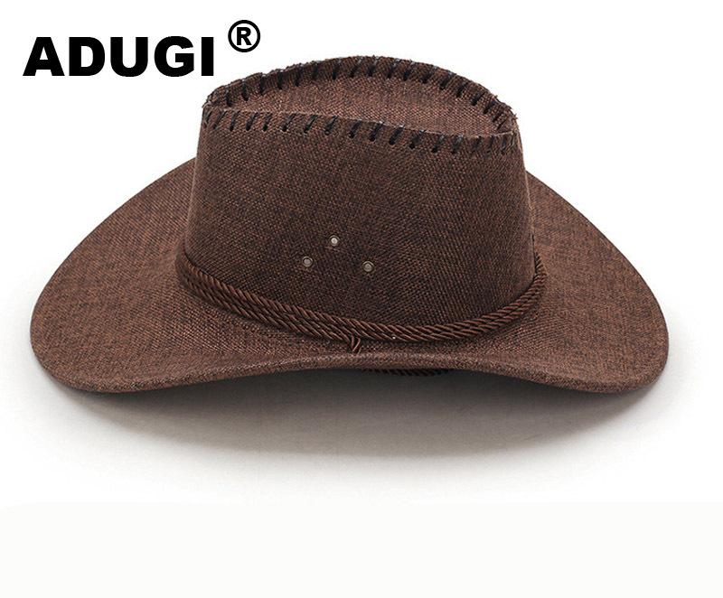 ADUGI Spring and Summer Outdoor Knight Hat Travel Leisure Hat Linen Three Rope Western Cowboy Men's Sun Outdoor Camping, Dark beige
ADUGI Spring and Summer Outdoor Knight Hat Travel Leisure Hat Linen Three Rope Western Cowboy Men's Sun Outdoor Camping, Dark beige