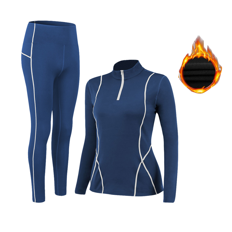 Winter Women's Thermal Underwear Sets High-collar Winter Fast Dry Long Johns Thermo Underwear Women Shirt Female Warm Clothes 201027