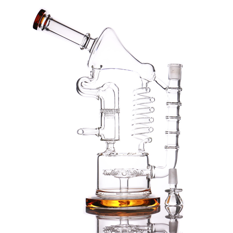Big Bongs Recycler Glass Bong Hookah Oil Rig 13" Birdcage Water Pipes Bubbler Mobius Matrix Sidecar Beaker Heady 14mm Bowl Three Colors
Big Bongs Recycler Glass Bong Hookah Oil Rig 13" Birdcage Water Pipes Bubbler Mobius Matrix Sidecar Beaker Heady 14mm Bowl Three Colors