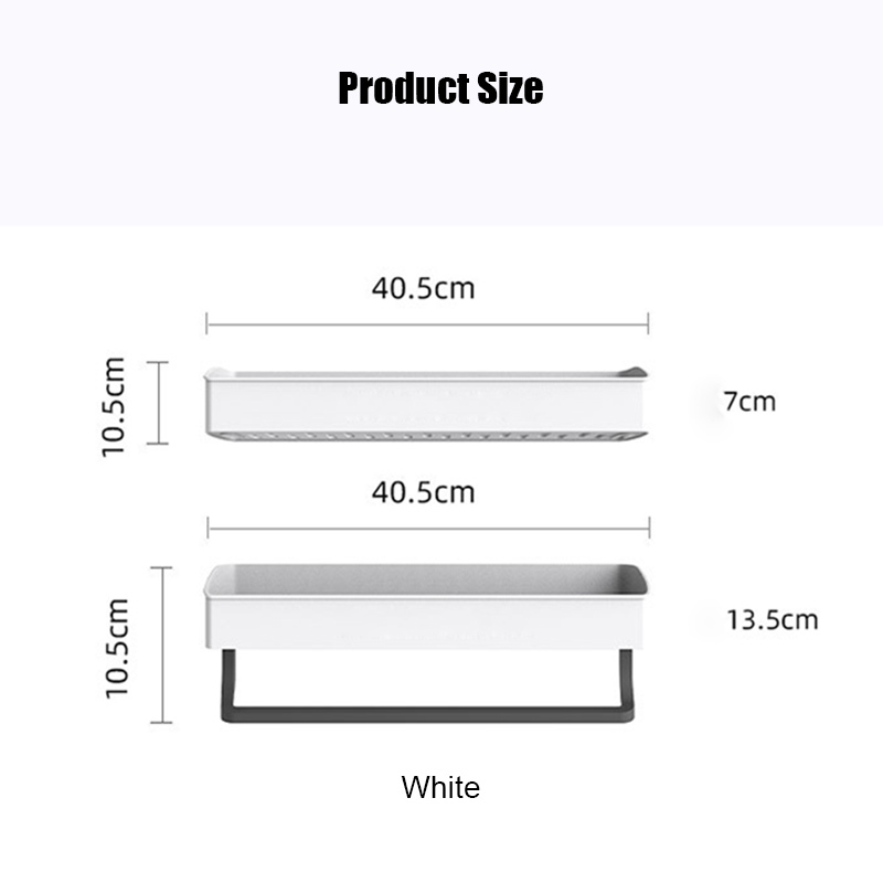 Punch-Free Bathroom Shelf Plastic Bath kitchen Towel Holder Shampoo Cosmetic Storage Rack Household Accessories 210423