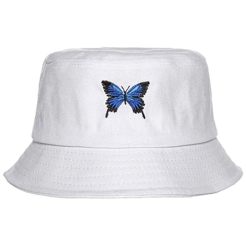 Unisex Summer Butterfly Embroidered Bucket Hat Harajuku Hip Hop Short Brim Sun Protection Packable Panama Fisherman Cap, As pic 
Unisex Summer Butterfly Embroidered Bucket Hat Harajuku Hip Hop Short Brim Sun Protection Packable Panama Fisherman Cap, As pic