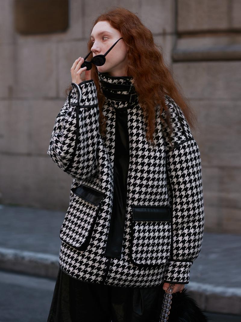 2020 New Arrival Aporia.king Full Short Plaid Turtleneck Zipper Loose Drop-shoulder Casual Winter Wool & Blends, Black
2020 New Arrival Aporia.king Full Short Plaid Turtleneck Zipper Loose Drop-shoulder Casual Winter Wool & Blends, Black