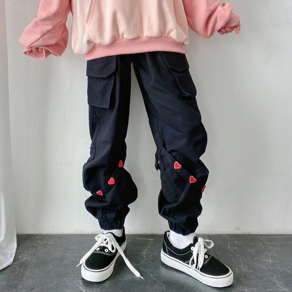 HWLZLTZHT Plus Size Womens Casual Pants High Waist Sweatpants For Women Loose Japanese Harajuku Pants Kawaii Femme Fall Trousers 201113