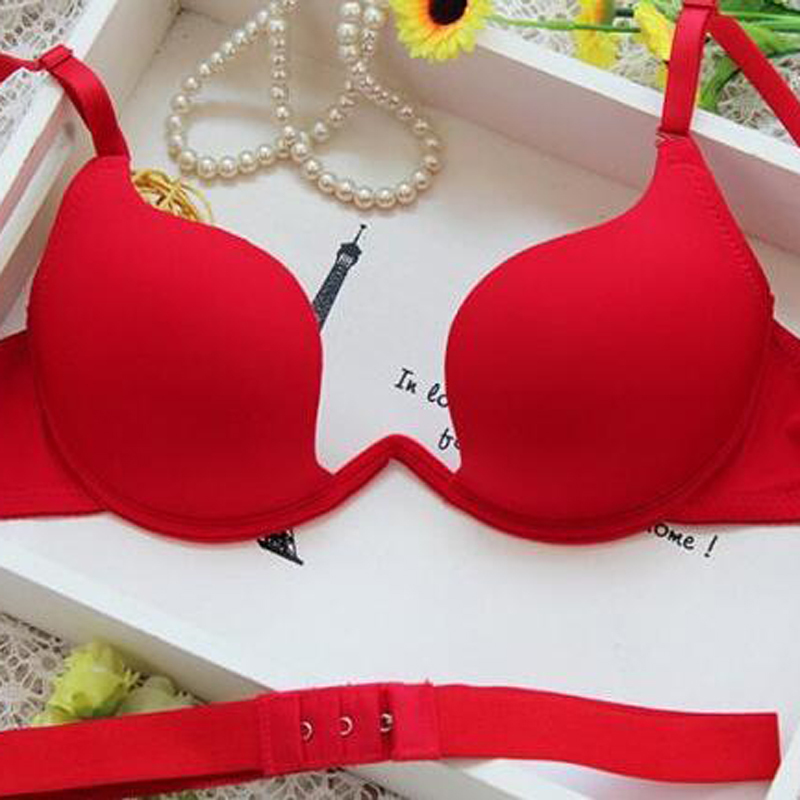 new fashion deep plunge u women sexy bra push up women bras push up sexy women bras casual underwear deep v sexy push up bra T200609