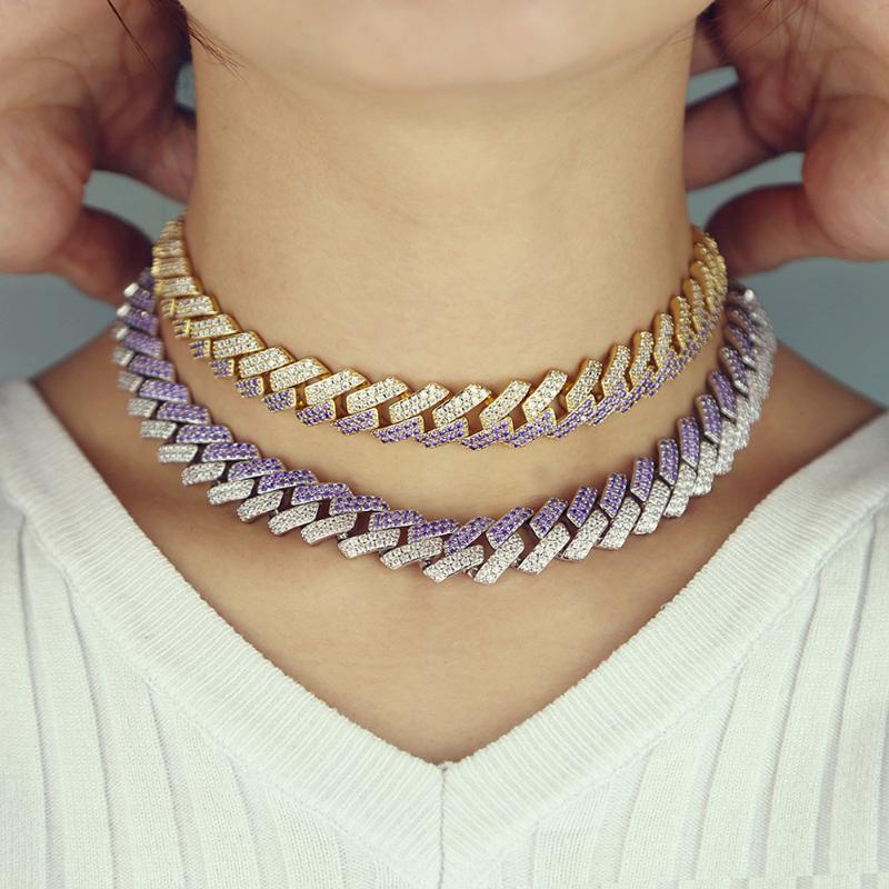Chokers Iced Out Cuban Necklace Chain Hip Hop Jewelry Choker Gold Silver Color Rhinestone CZ Clasp For Mens Rapper Necklaces Link 15mm
Chokers Iced Out Cuban Necklace Chain Hip Hop Jewelry Choker Gold Silver Color Rhinestone CZ Clasp For Mens Rapper Necklaces Link 15mm