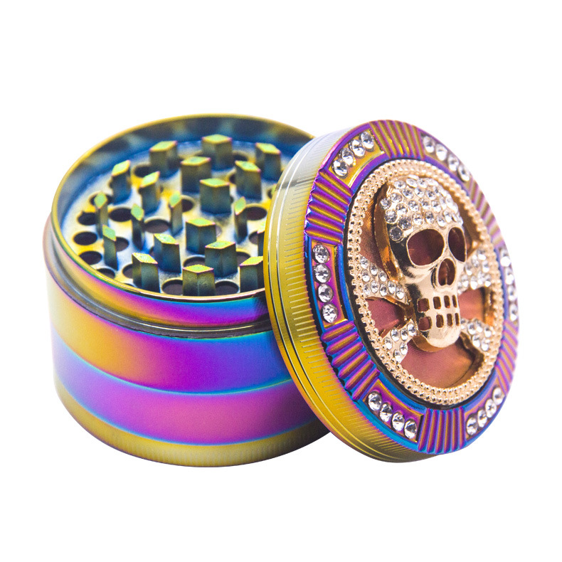 Wholesale Zinc Alloy 63mm 4 Layer Metal Dry Herb Tobacco Grinder Rainbow Color Pepper Seeds Tobacco Crusher
Wholesale Zinc Alloy 63mm 4 Layer Metal Dry Herb Tobacco Grinder Rainbow Color Pepper Seeds Tobacco Crusher