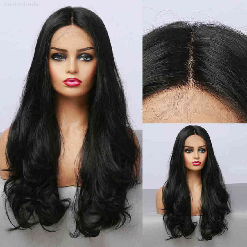 EASIHAIR Long Natural Pure Wavy Synthetic Lace Front Wigs for Black Women Middle Part Cosplay High Density Heat Ristant
EASIHAIR Long Natural Pure Wavy Synthetic Lace Front Wigs for Black Women Middle Part Cosplay High Density Heat Ristant
