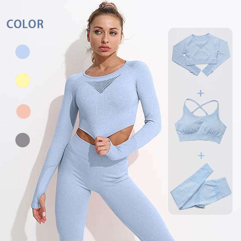 2/3PCS Seamless Women Yoga Set Workout Sportswear Gym Clothing Fitness Long Sleeve Crop Top High Waist Leggings Sports Suits, Pantsyellow
2/3PCS Seamless Women Yoga Set Workout Sportswear Gym Clothing Fitness Long Sleeve Crop Top High Waist Leggings Sports Suits, Pantsyellow