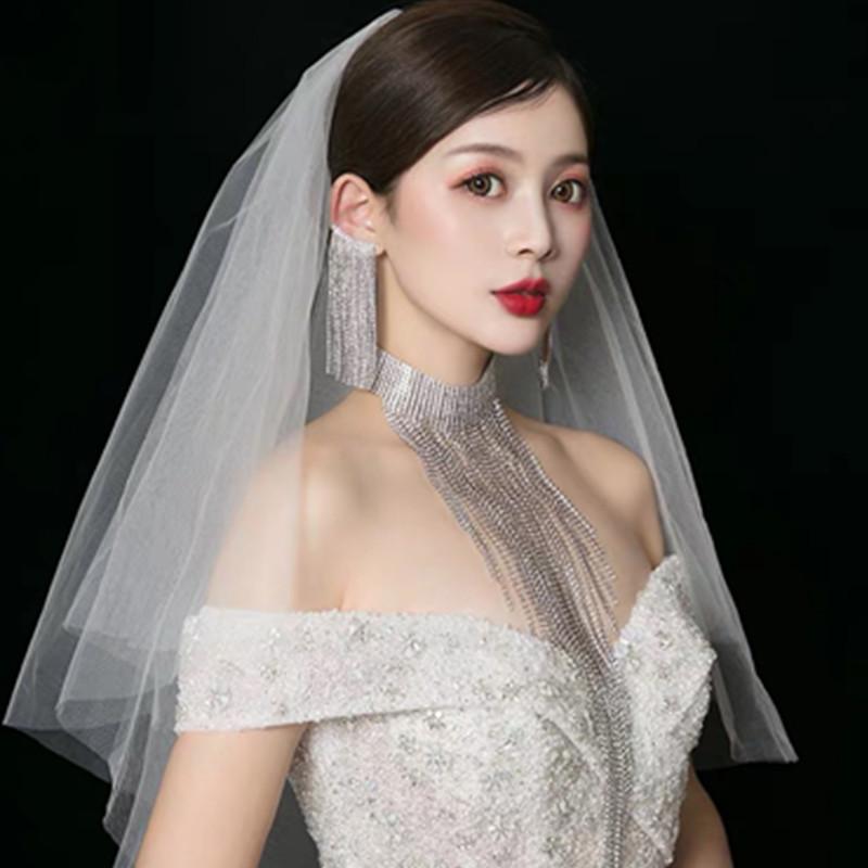 Chokers Super Luxury Temperament Tassels Woman Necklace Fashion Upscale Necklaces Wedding Bride Nightclub Shining Gift Wholesale
Chokers Super Luxury Temperament Tassels Woman Necklace Fashion Upscale Necklaces Wedding Bride Nightclub Shining Gift Wholesale