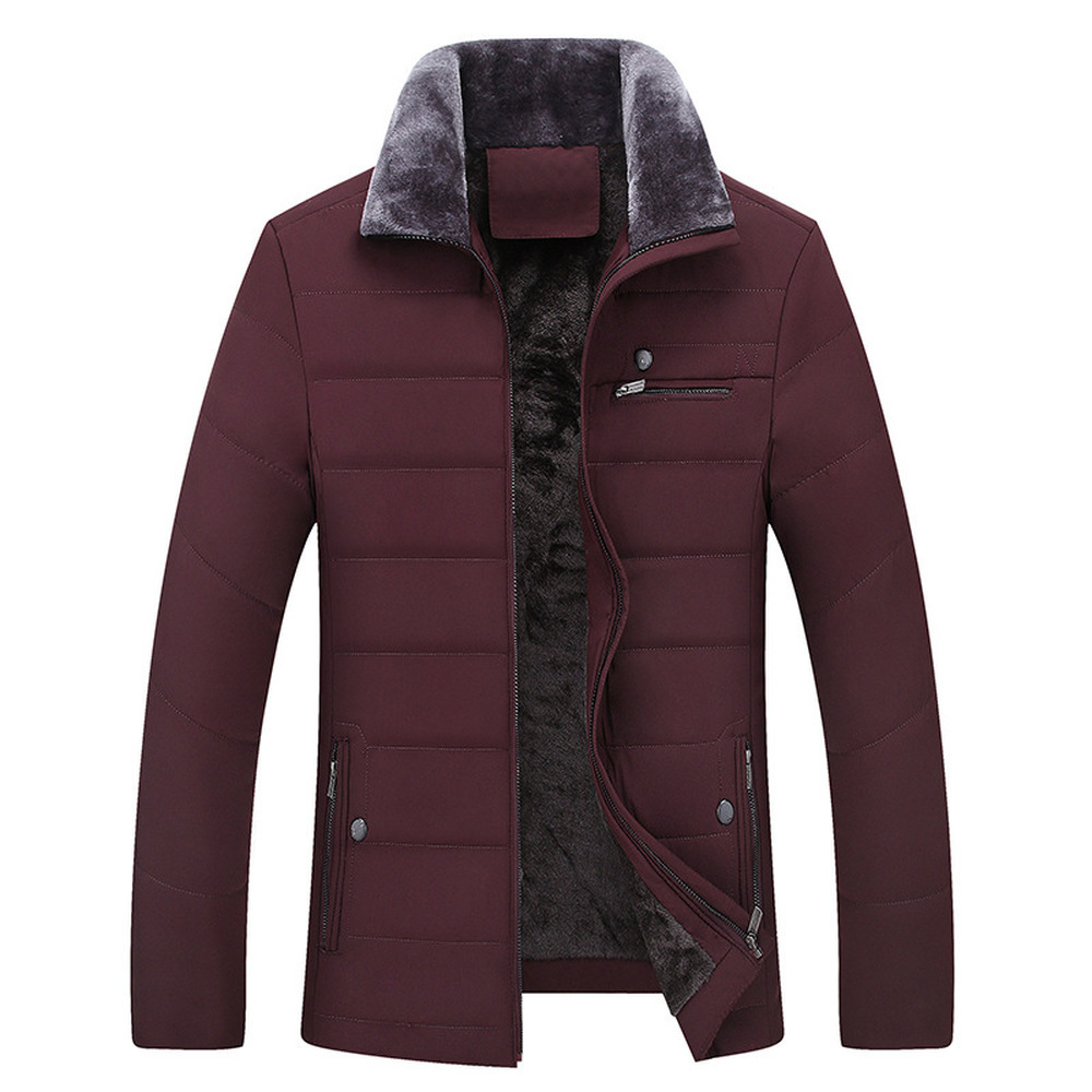 Thick Jacket Business Cotton Warm Parka Winter Autumn For Men Casual Male Classic Windbreaker Long Fleece Padded Varsity Coat 201214