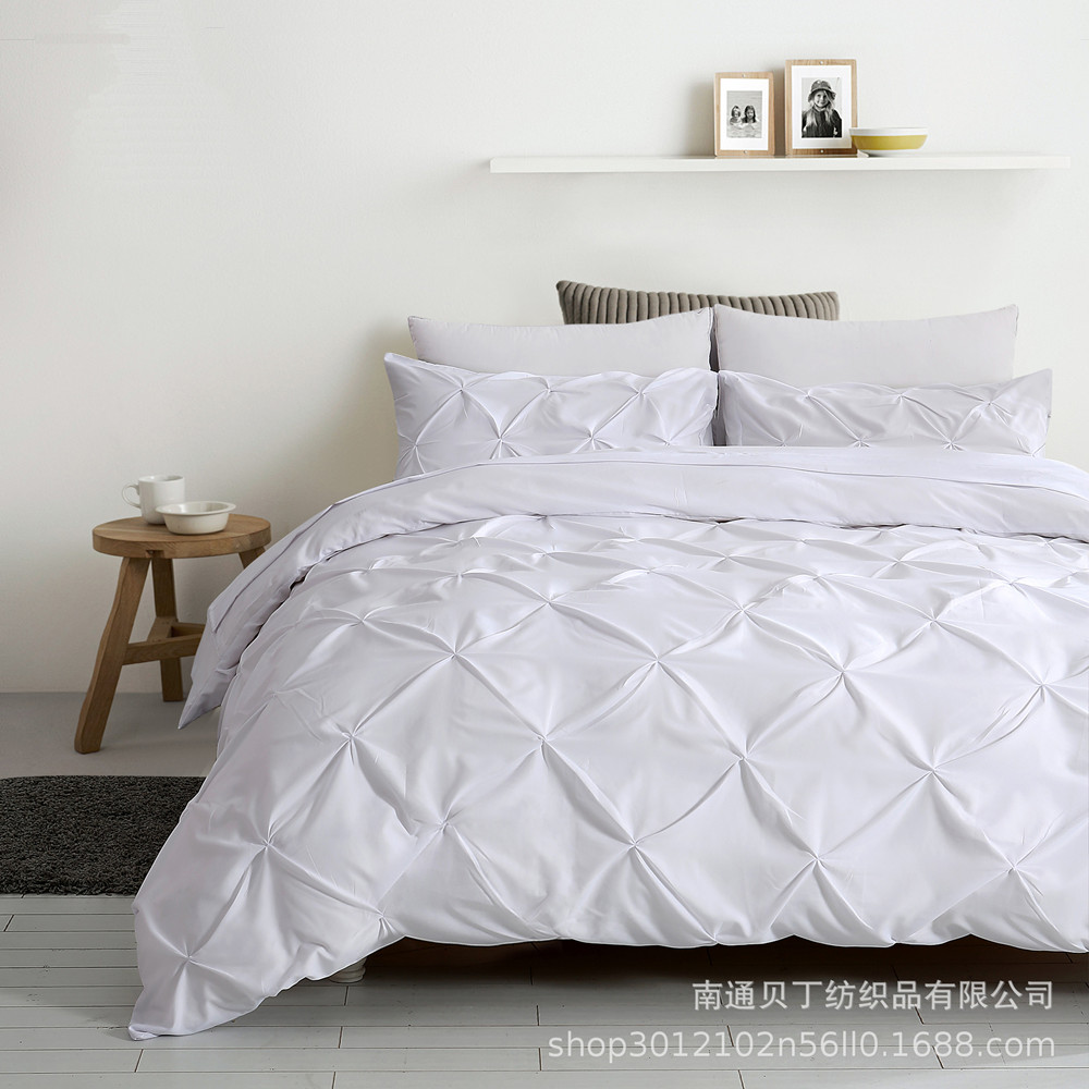 Three-Piece Bedding Sets Quilt Cover Pillow Case Duvet Cover Handmade Pulling Flower Pure Color Comforters Quilt Bed Suits, White
Three-Piece Bedding Sets Quilt Cover Pillow Case Duvet Cover Handmade Pulling Flower Pure Color Comforters Quilt Bed Suits, White