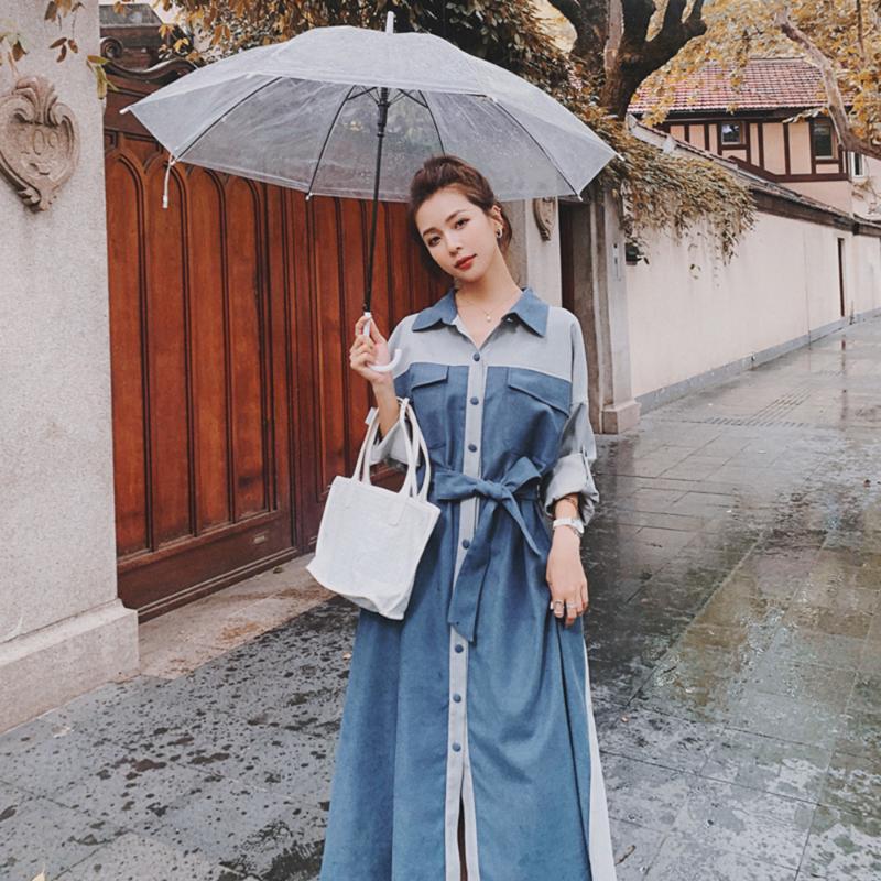 Color Patchwork Long Sleeve Dress 2020 Autumn Winter Office Lady Maxi Dresses Elegant Fashion Lace Up Shirt Dress Women, Blue
Color Patchwork Long Sleeve Dress 2020 Autumn Winter Office Lady Maxi Dresses Elegant Fashion Lace Up Shirt Dress Women, Blue
