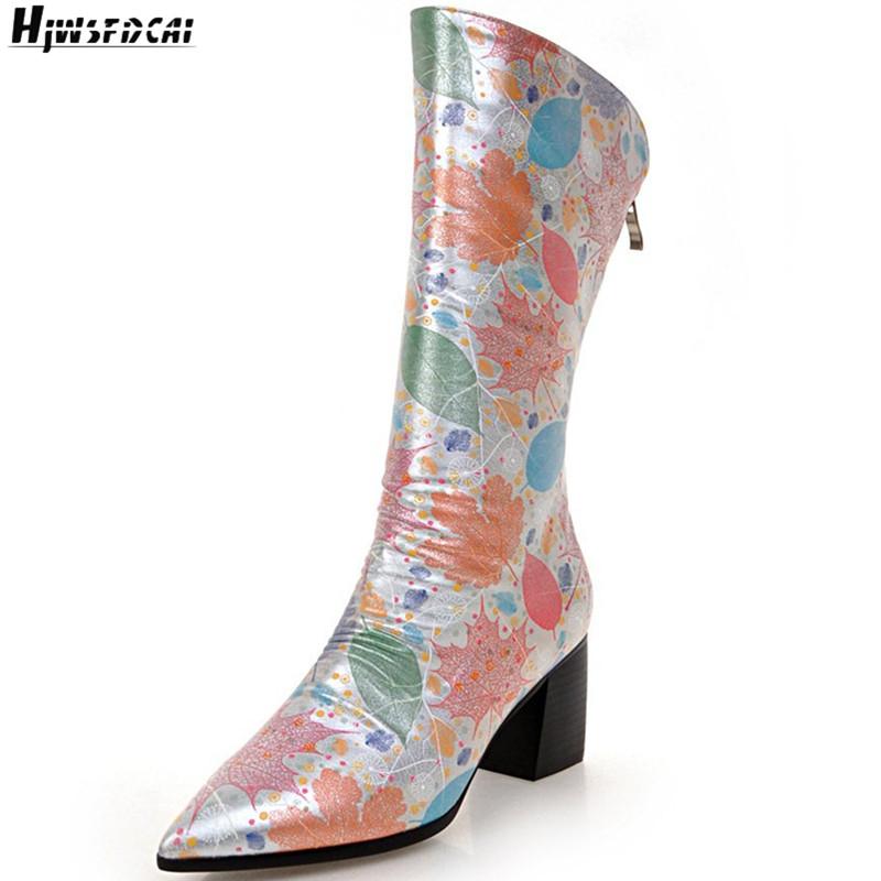 Hjwsfdcai Color Mixing Chunky Heel Pointed Toe Women Mid Calf Boots Fashion Zipper Outdoor Ladies Leather Boots Sexy Mujer Shoes, Black
Hjwsfdcai Color Mixing Chunky Heel Pointed Toe Women Mid Calf Boots Fashion Zipper Outdoor Ladies Leather Boots Sexy Mujer Shoes, Black