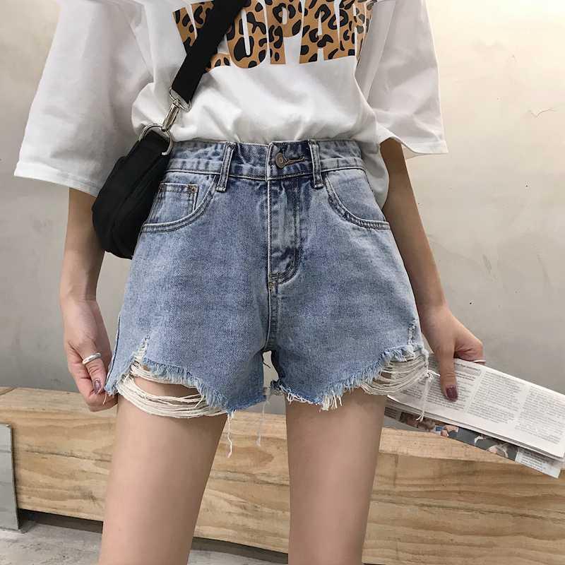 Denim shorts female edging washed hole high waist wild wild thin straight wide leg jeans girls sexy mini denim shorts1, Blue
Denim shorts female edging washed hole high waist wild wild thin straight wide leg jeans girls sexy mini denim shorts1, Blue