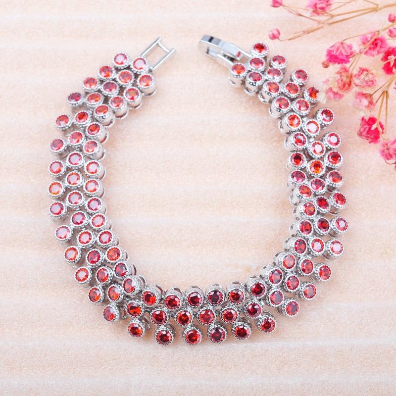 Gorgeous Red Cubic Zirconia Bracelets Wedding Jewelry For Women Russian Style Silver Color Crystal Female Bangles 2021 New
Gorgeous Red Cubic Zirconia Bracelets Wedding Jewelry For Women Russian Style Silver Color Crystal Female Bangles 2021 New