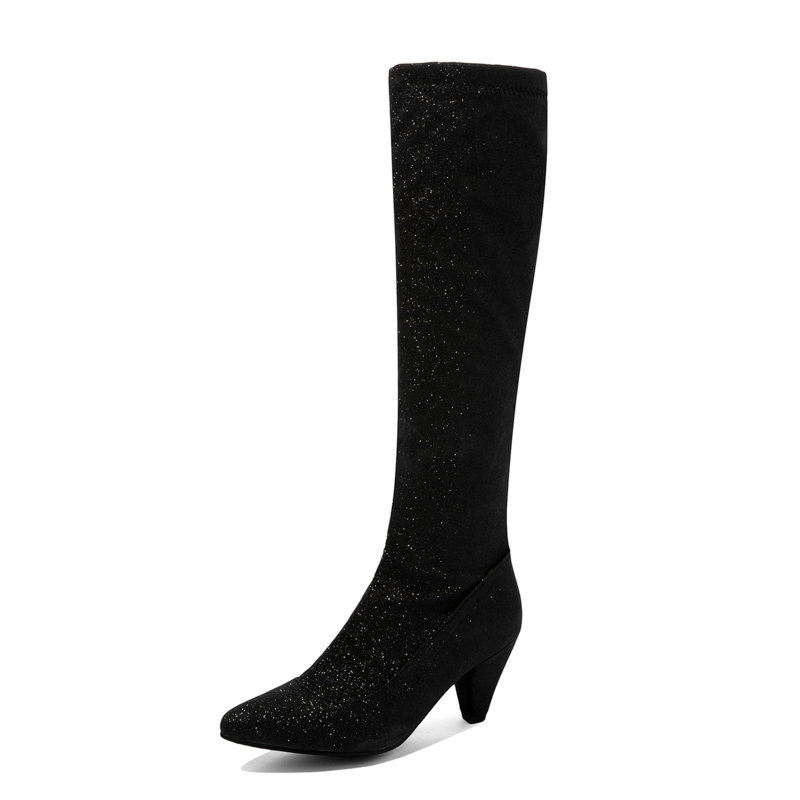 New 2021 Square Heel Fashion Knee High Pointed Toe Bright Piece of Cloth Long Boots Autumn Winter Side Women Shoes K565, Silver
New 2021 Square Heel Fashion Knee High Pointed Toe Bright Piece of Cloth Long Boots Autumn Winter Side Women Shoes K565, Silver
