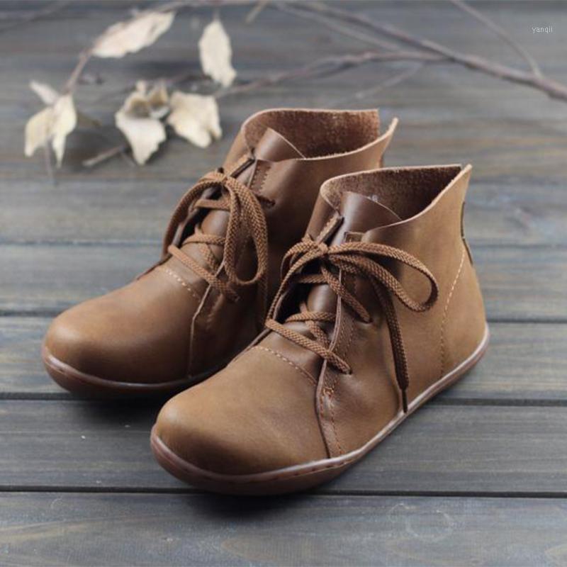 Genuine Cow Leather Lace-up Boots Shoes For Women Flat With Winter Handmade Footwear Sneaker Boots Retro Handmade Round Toe 191, Black
Genuine Cow Leather Lace-up Boots Shoes For Women Flat With Winter Handmade Footwear Sneaker Boots Retro Handmade Round Toe 191, Black