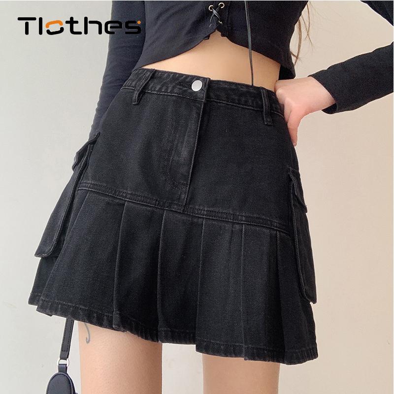 Streetwear Black Denim Skirt Women Casual High Waist Pencil Skirts Pocket Patchwork Short Jeans Skirt for Girls Fashion Cowboy
Streetwear Black Denim Skirt Women Casual High Waist Pencil Skirts Pocket Patchwork Short Jeans Skirt for Girls Fashion Cowboy