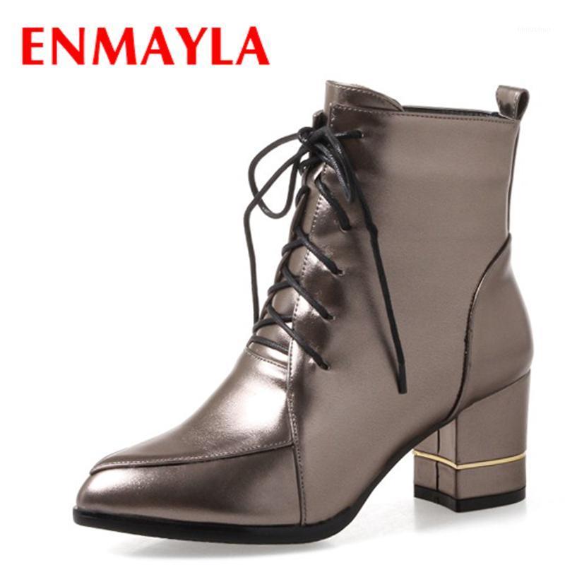 ENMAYLA Fashion Pointed Toe Lace-up Ankle Boots Women Chucky Heels Patent Leather Boots High Heels Shoes Woman1, Black
ENMAYLA Fashion Pointed Toe Lace-up Ankle Boots Women Chucky Heels Patent Leather Boots High Heels Shoes Woman1, Black
