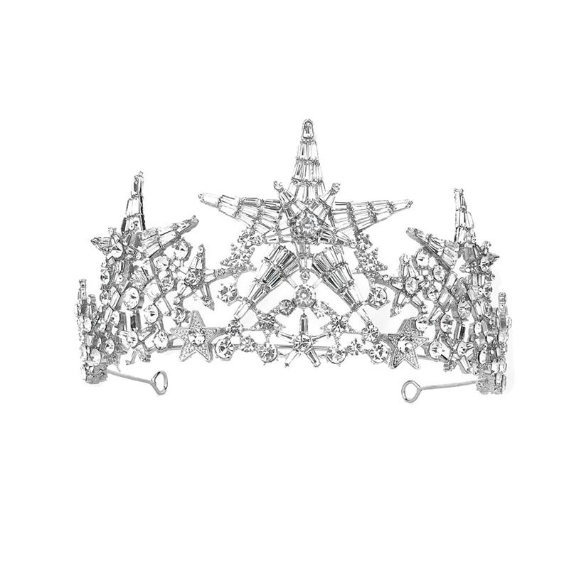 Hair Clips & Barrettes Bride Wedding Headdress Bright Five-Pointed Stars Rhinestone Crown Birthday Party Adult Accessories
Hair Clips & Barrettes Bride Wedding Headdress Bright Five-Pointed Stars Rhinestone Crown Birthday Party Adult Accessories