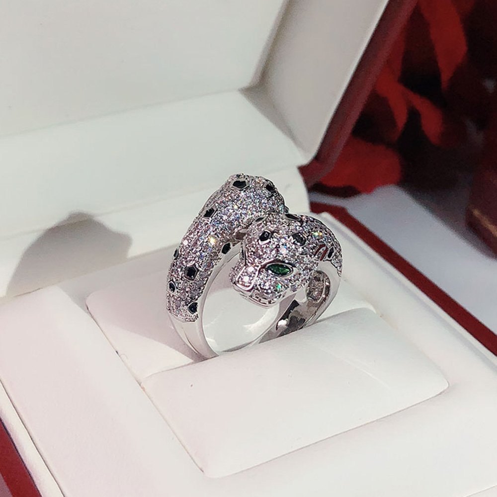 Personality domineering Double Black spot leopard head ring Women's Ring Hot Free shipping Luxurious Dance Giving gifts Golden Rings, Silver
Personality domineering Double Black spot leopard head ring Women's Ring Hot Free shipping Luxurious Dance Giving gifts Golden Rings, Silver
