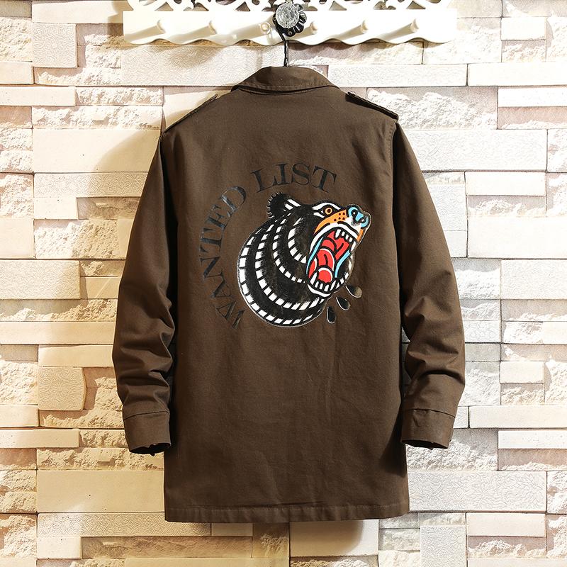 Fashion Bomber Jacket Men Animal Printed High Quality Hip Hop Spring Autumn Japanese Streetwear Mens Jackets and Coats, Army green
Fashion Bomber Jacket Men Animal Printed High Quality Hip Hop Spring Autumn Japanese Streetwear Mens Jackets and Coats, Army green