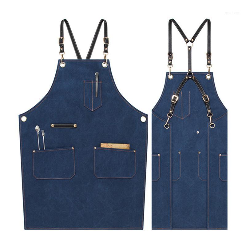 Canvas Apron Cowhide Leather Strap Barista Bartender Baker Uniform Barber Florist Hairdresser Gardener Painter Work Wear E421
Canvas Apron Cowhide Leather Strap Barista Bartender Baker Uniform Barber Florist Hairdresser Gardener Painter Work Wear E421