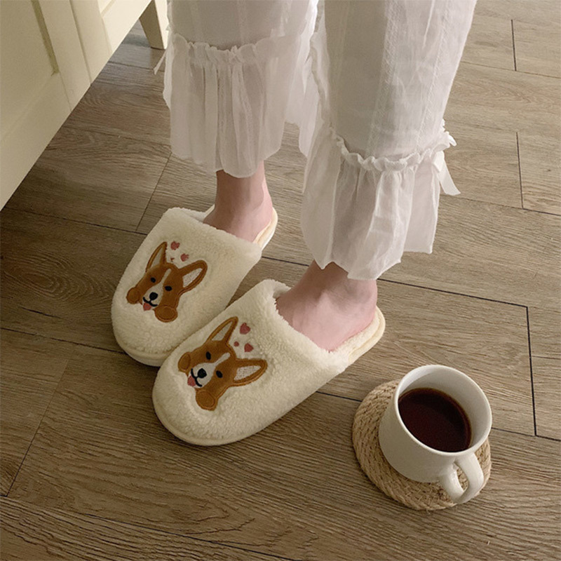 House Warm Cute Corgi Winter Fur Home Shoes For Women Slippers Casual Plush Comfortable 201203, Beige
House Warm Cute Corgi Winter Fur Home Shoes For Women Slippers Casual Plush Comfortable 201203, Beige