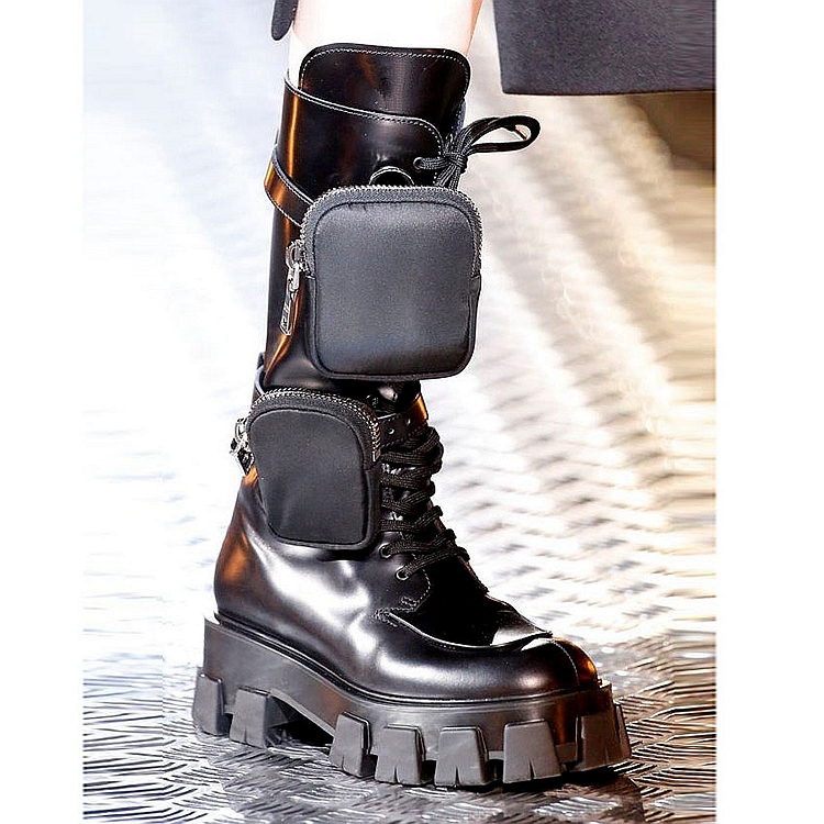 Hot Sale Fashion desinger womens rils Shoe Monolith Mini bag knee high boot gear chunky heel boot, Black
Hot Sale Fashion desinger womens rils Shoe Monolith Mini bag knee high boot gear chunky heel boot, Black