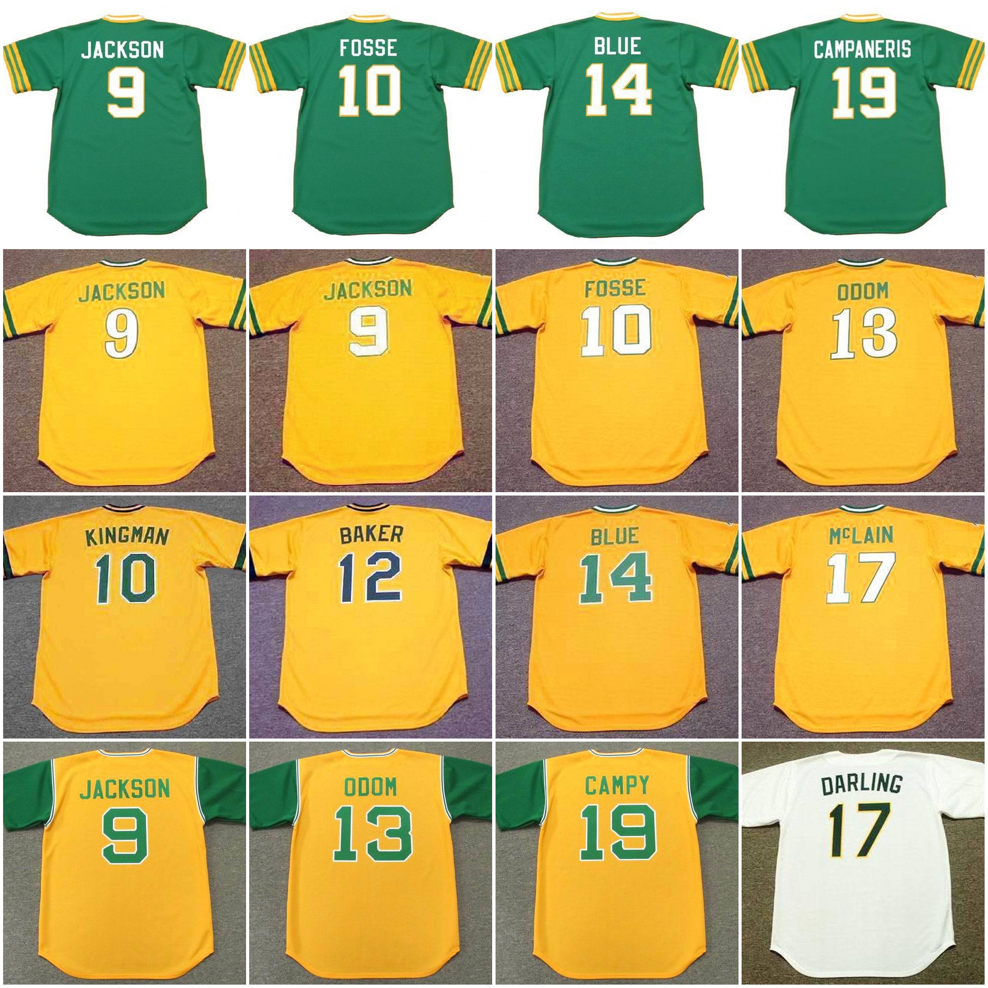 9 REGGIE JACKSON 1969 10 DAVE KINGMAN 12 DUSTY BAKER 13 JOHN BLUE MOON ODOM 14 VIDA BLUE 17 DENNY McLAIN retror Baseball Jersey, 9 reggie jackson 1974
9 REGGIE JACKSON 1969 10 DAVE KINGMAN 12 DUSTY BAKER 13 JOHN BLUE MOON ODOM 14 VIDA BLUE 17 DENNY McLAIN retror Baseball Jersey, 9 reggie jackson 1974