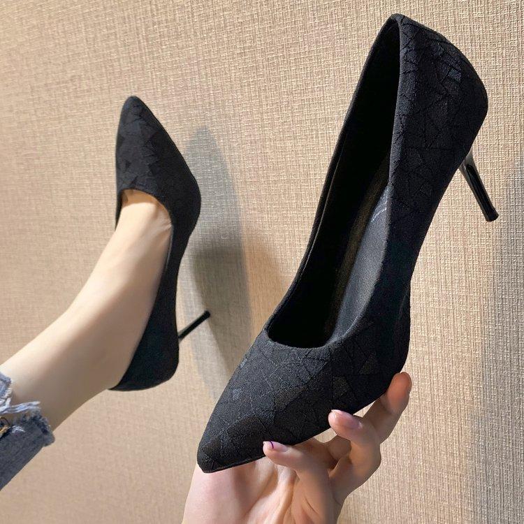 2021 new spring and autumn women's work shoes color matching diamond shaped pointed toe small fresh stiletto high heel sexy fash, Dark grey
2021 new spring and autumn women's work shoes color matching diamond shaped pointed toe small fresh stiletto high heel sexy fash, Dark grey