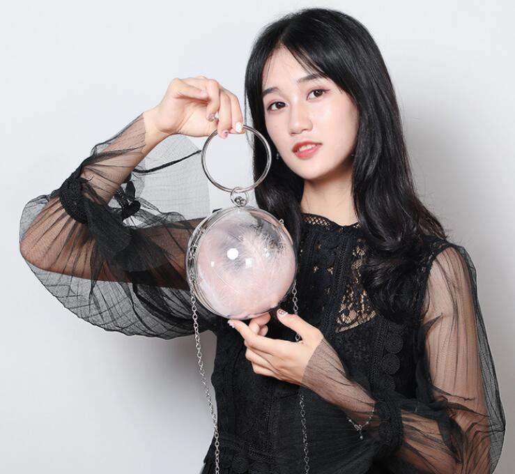High Quality Wrist Round Ball Bag Fashion Shoulder Crossbody Cosmetic Bags Trendy Female Totes Chain handbag Bridesmaid Bag, Pendant
High Quality Wrist Round Ball Bag Fashion Shoulder Crossbody Cosmetic Bags Trendy Female Totes Chain handbag Bridesmaid Bag, Pendant