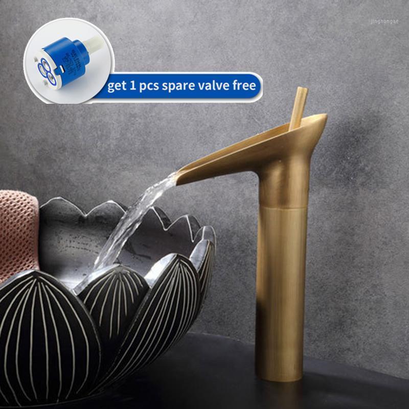 Gisha Basin Faucets antique brass waterfall basin sink faucet mixers taps bathroom water taps deck mounted G10341
Gisha Basin Faucets antique brass waterfall basin sink faucet mixers taps bathroom water taps deck mounted G10341