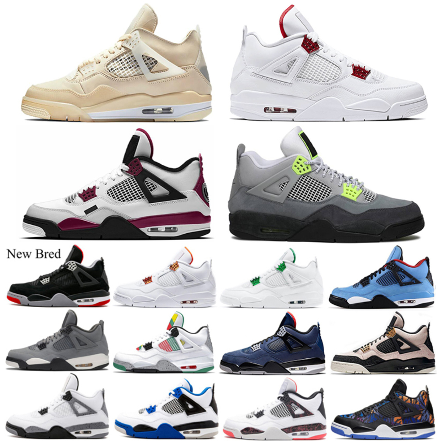 4 4s White Sail Men basketball shoes Bred Red Metallic what the Neon Pure Money Cement Motosports mens trainers Sport Sneakers 7-13, Box fees etc
4 4s White Sail Men basketball shoes Bred Red Metallic what the Neon Pure Money Cement Motosports mens trainers Sport Sneakers 7-13, Box fees etc