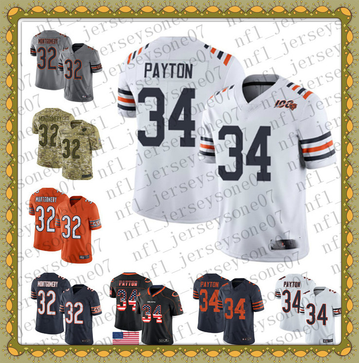 2020 Custom Mens women youth chicago bears 32 David Montgomery 34 Walter Payton blue orange Football Limited Rush Jersey, Black
2020 Custom Mens women youth chicago bears 32 David Montgomery 34 Walter Payton blue orange Football Limited Rush Jersey, Black