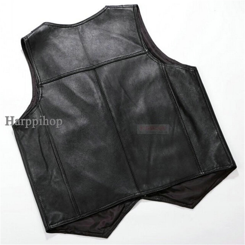 Winter jacket Men genuine sheepskin leather vest spring and summer vest fur male genuine leather plus size 5XL inter men coat 201216
