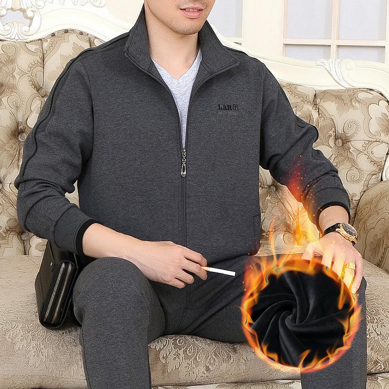 Boutique fall, middle-aged and old big yards and leisure suit men's father wear velvet clothes they winter two-piece outfit, Black
Boutique fall, middle-aged and old big yards and leisure suit men's father wear velvet clothes they winter two-piece outfit, Black