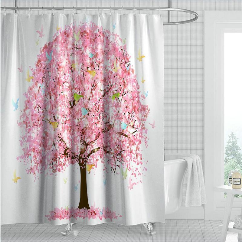 Pink Cherry Tree Shower Curtain Set with 12 Hooks Bathroom Decoration Washable Polyester Fabric
Pink Cherry Tree Shower Curtain Set with 12 Hooks Bathroom Decoration Washable Polyester Fabric
