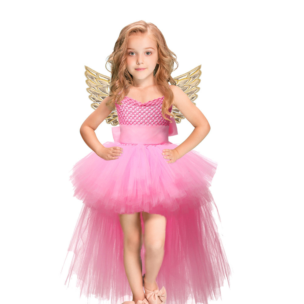 Halloween Unicorn Princess Dress Birthday Party Cosplay Angel Dresses Children Mesh Tutu Skirt Pink Lace Sling Costume for Girls LJ200930