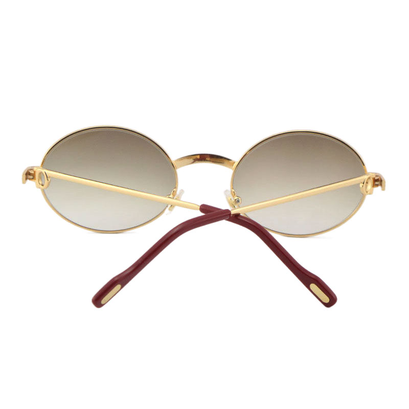 Wholesale Larger 1186111 Metal Sunglasses Exquisite Both men and women Adumbral Glasses UV40 Lens Size:55-22-140mm sier gold frame Eyewear Round Eyegl