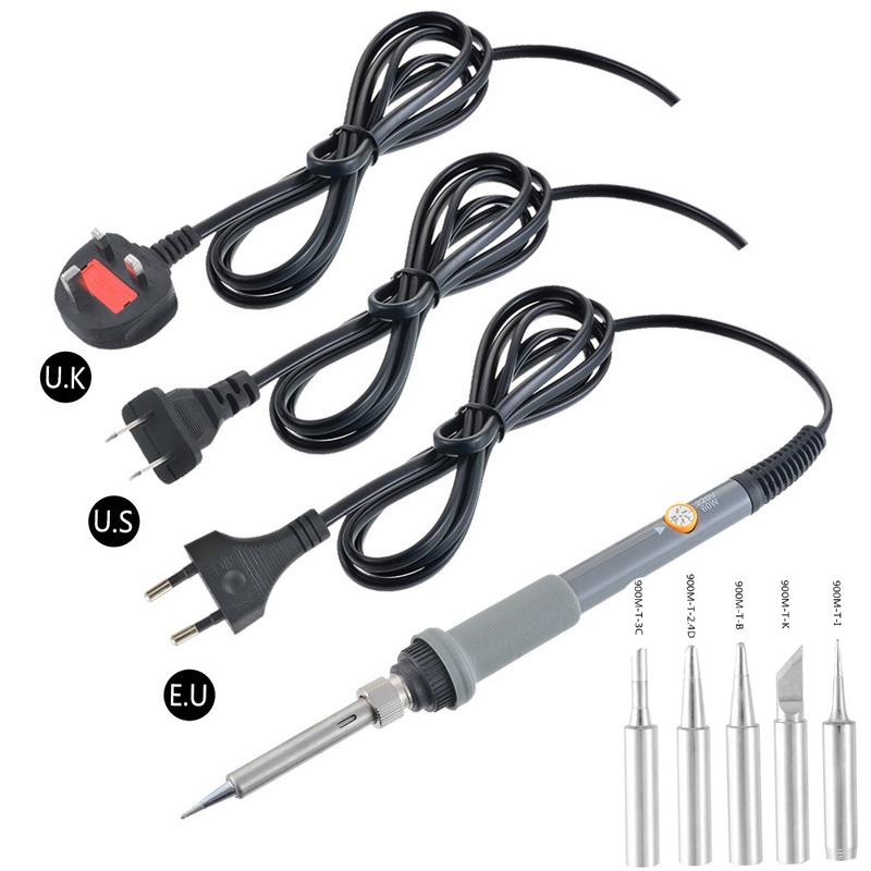 110V/220V 60W Electric Soldering Iron Adjustable Temperature Soldering Gun Welding Rework Repair Tool With 5pcs Solder Tips
110V/220V 60W Electric Soldering Iron Adjustable Temperature Soldering Gun Welding Rework Repair Tool With 5pcs Solder Tips