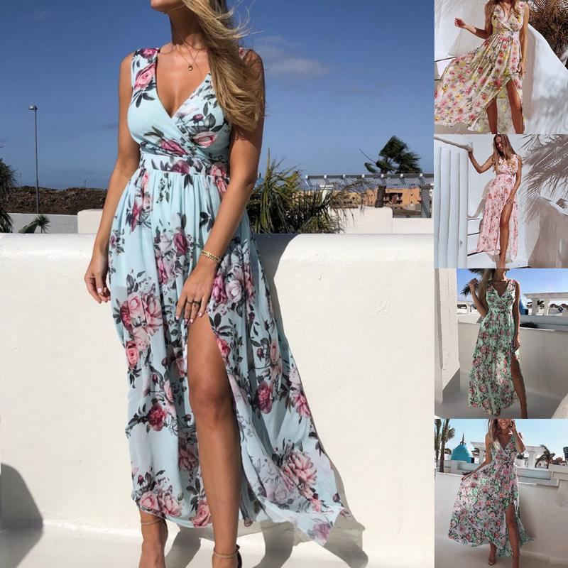 Women' V-neck floral Printed ladies Sleeveless Elegant Casual Beach Long Dress Holiday Summer Dress Female sexy Vestido, Green
Women' V-neck floral Printed ladies Sleeveless Elegant Casual Beach Long Dress Holiday Summer Dress Female sexy Vestido, Green