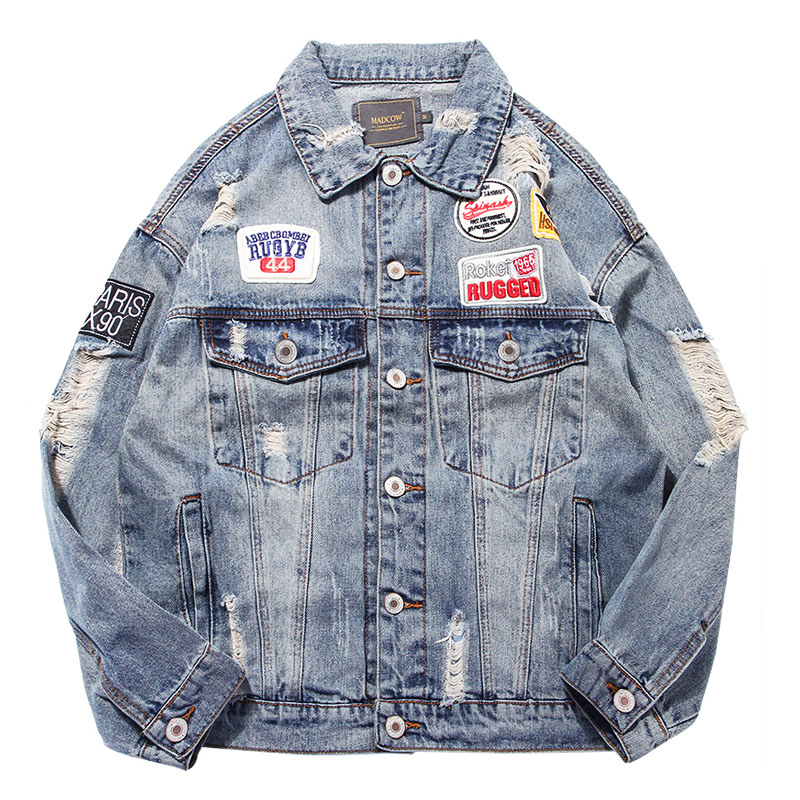 2021 New Fashion Streetwear Patches Designer Destroyed Ripped Denim Jackets Men Cotton Coats Newly Hip Hop Chaqueta H0bm, 311-retro blue
2021 New Fashion Streetwear Patches Designer Destroyed Ripped Denim Jackets Men Cotton Coats Newly Hip Hop Chaqueta H0bm, 311-retro blue