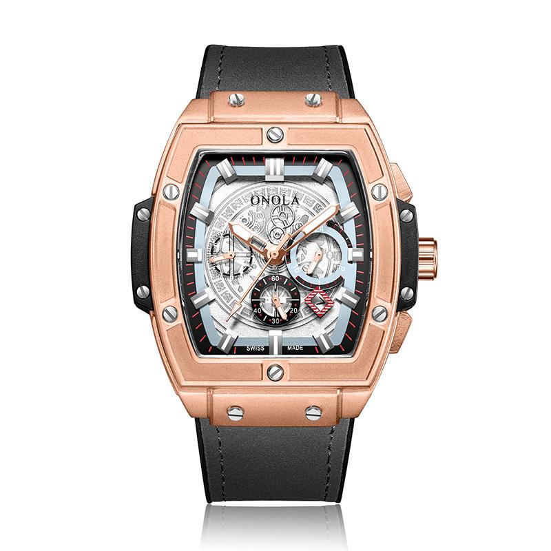 Wristwatches 2022 Design Men's Automatic Mechanical Watch Leather Silicone Sports Watches Waterproof Man Business Relogio Masculino, Slivery;brown
Wristwatches 2022 Design Men's Automatic Mechanical Watch Leather Silicone Sports Watches Waterproof Man Business Relogio Masculino, Slivery;brown