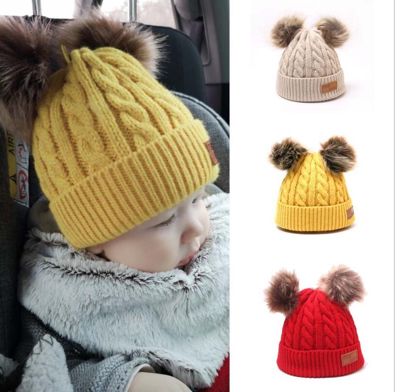 Kids Knitted Hats Crochet Pom Pom Beanies Hat Woven Lovely Twin-Ball Girls Caps Warm Stretchy Cap Children Woolen Knitt Hats Headgear WMQ276
Kids Knitted Hats Crochet Pom Pom Beanies Hat Woven Lovely Twin-Ball Girls Caps Warm Stretchy Cap Children Woolen Knitt Hats Headgear WMQ276