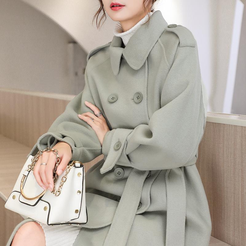 Hepburn wind double long cashmere coat whom 2020 new winter over-the-knee straight high-end cloth coat, Black
Hepburn wind double long cashmere coat whom 2020 new winter over-the-knee straight high-end cloth coat, Black
