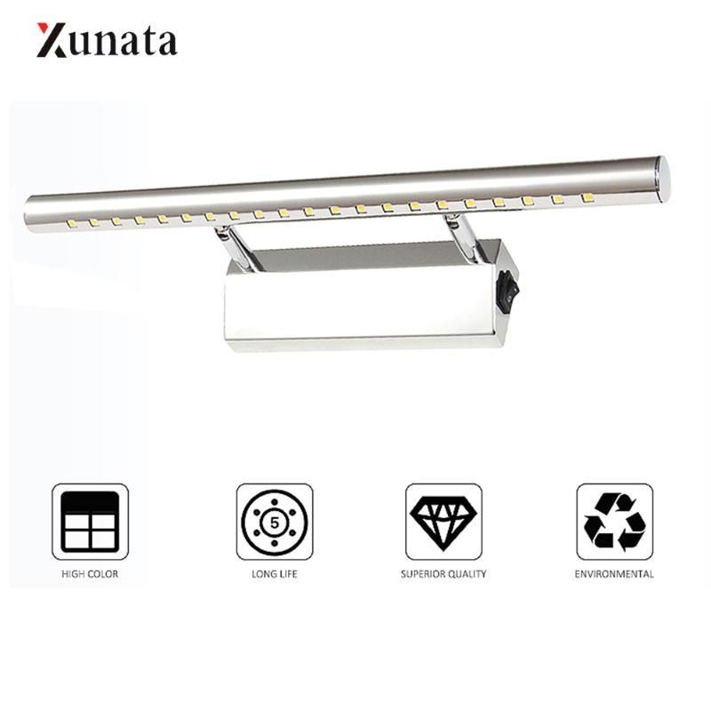 XUNATA Modern LED Mirror Light 5W 7W Sconce Bathroom Light Stainless Steel LED Wall Lamp Waterproof Wall Mounted Cupboard
XUNATA Modern LED Mirror Light 5W 7W Sconce Bathroom Light Stainless Steel LED Wall Lamp Waterproof Wall Mounted Cupboard