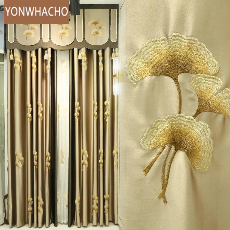 Custom curtains Classical high-precision embroidery living room gold coffee cloth blackout curtain valance tulle panel B570, As pic
Custom curtains Classical high-precision embroidery living room gold coffee cloth blackout curtain valance tulle panel B570, As pic