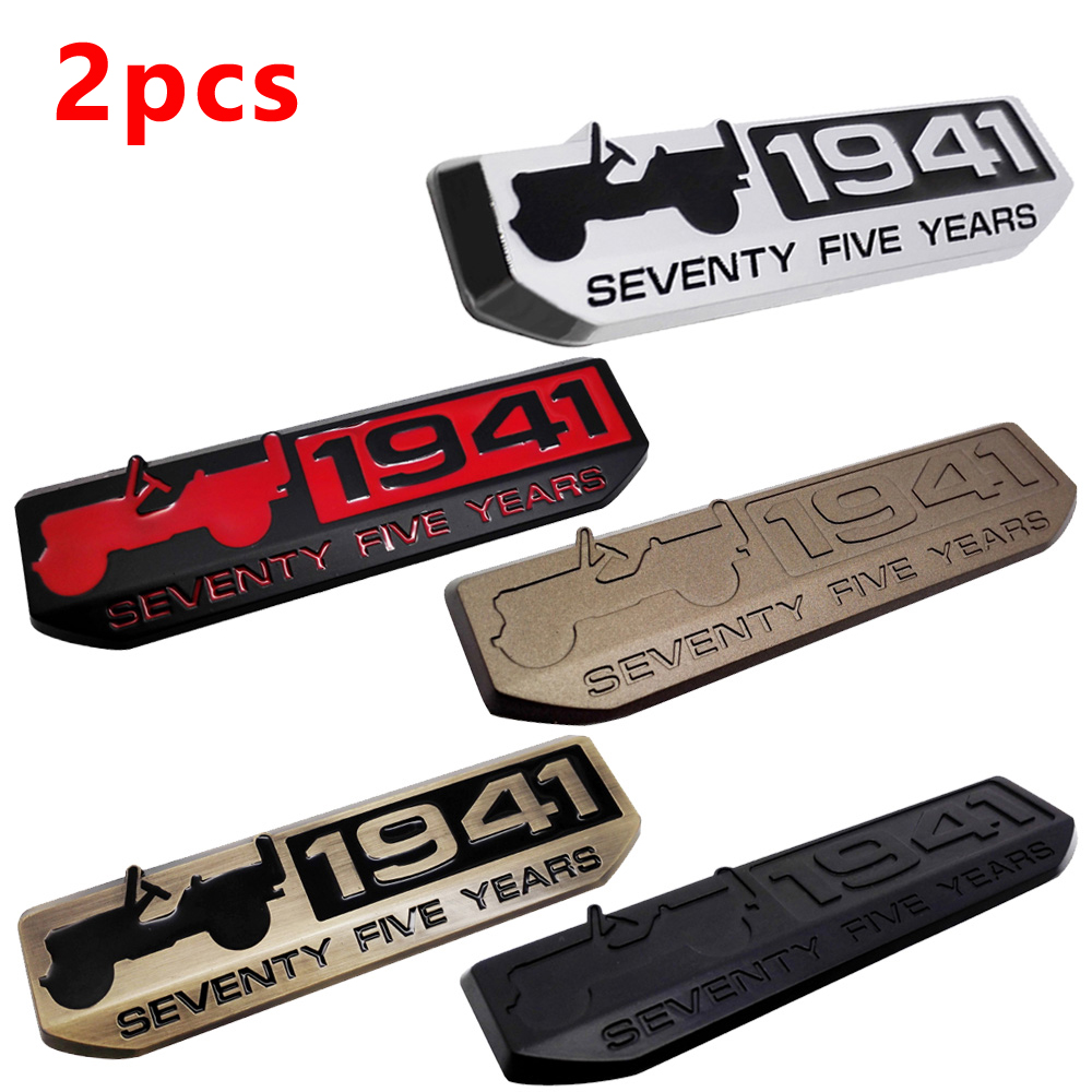 2pcs Sticker for Jeep 1941 Renegade Compass Wrangler jk Grand Cherokee Patriot Liberty Rubicon Alloy Side Emblem Car-Styling
2pcs Sticker for Jeep 1941 Renegade Compass Wrangler jk Grand Cherokee Patriot Liberty Rubicon Alloy Side Emblem Car-Styling