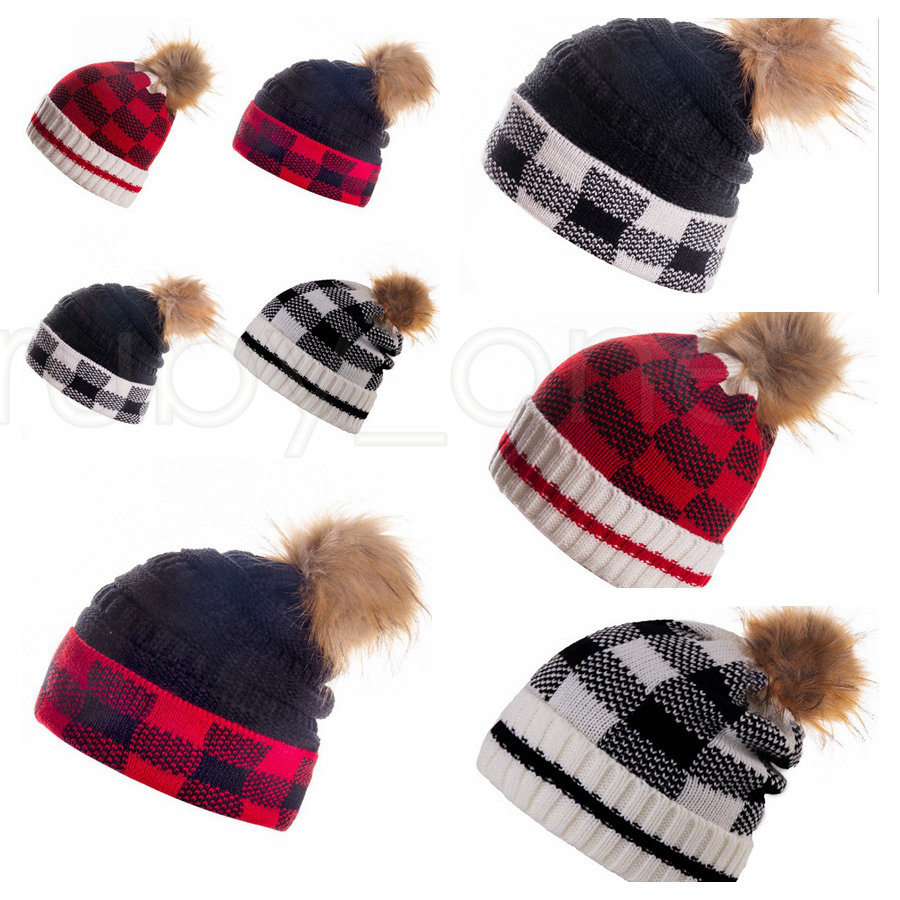 Plaid Print Knitted Beanies Faux Fur Pompom Winter Beanie Hat Womens Warm Knit Faux Fur Pom Hat Party Hats Supplies RRA3827
Plaid Print Knitted Beanies Faux Fur Pompom Winter Beanie Hat Womens Warm Knit Faux Fur Pom Hat Party Hats Supplies RRA3827